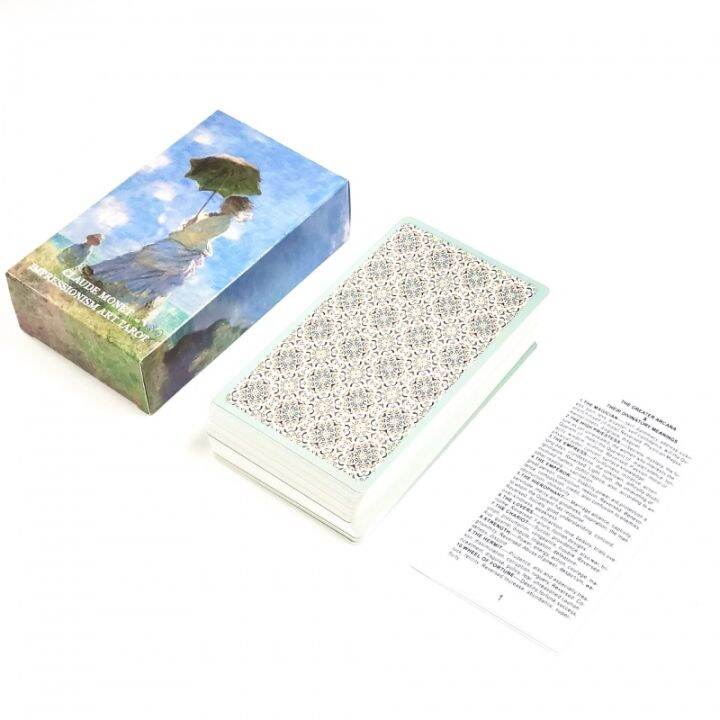 Claude Tarot Deck Impressionism Art Tarot Card Game Gift พร้อม