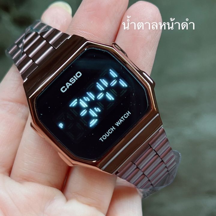 watchhiend-นาฬิกาข้อมือคาสิโอ-led-สัมผัสหน้าจอ-ระบบดิจิตอล-หน้าปัดขนาด-45-มม-สายเลท-พร้อมกล่องหนังแถมฟรี-สัมผัสง่าย