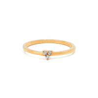 V Ring (18K Gold) | Capsule Collection แหวนดีไซน์ แหวนใส่ทุกวัน แหวนทอง แหวนเพชรCZ เพชร 3 เม็ด สามเหลี่ยม แหวนแบรนด์ แหวนมินิมอล แหวนหูออกงาน Minimal Ring