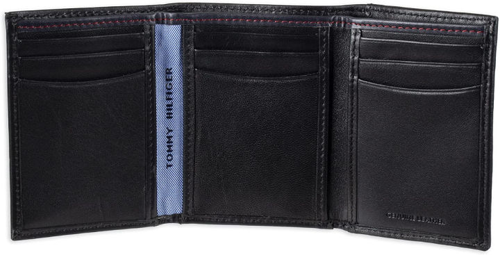 tommy-hilfiger-mens-genuine-leather-trifold-wallet-with-id-window-credit-card-pockets-one-size-oxford-black-non-rfid