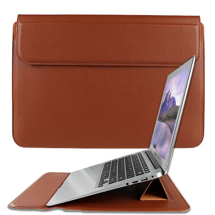 Laptop Sleeve Bag,Soft PU Leather Flap Envelope Sleeve Pouch Bag Case