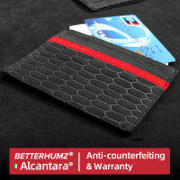 Alcantara ธนาคารผู้ถือบัตรเครดิตแพคเกจบัตรกระเป๋าเงินเหรียญผู้ชายกระเป๋าสตางค์บางกรณีสำหรับ BMW E46 E90 E60 E39 E36 F10 F20 G30 M