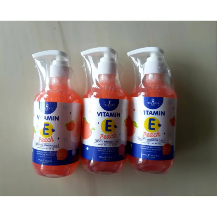 Vitamin E Peach Body Shower Gel (450ml) Lazada PH