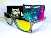 แว่นกันแดด MonsterX กรอบดำใส เลนส์สีทอง X1