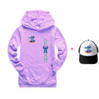 Stitch เสื้อผ้าเด็กเด็ก Hoodie สำหรับเด็กเด็กผู้ชายเด็กผู้หญิงแขนยาวพิมพ์ลายเสื้อกันหนาวมีฮู้ดกีฬา65% Cotton + โพลีเอสเตอร์35% เส้นใยฤดูใบไม้ผลิฤดูใบไม้ร่วง0000