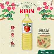 Thùng 8 chai nước ép táo nguyên chất KIRIN chai 1500mL