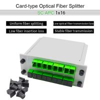 5pcs/box SC APC 1X16 Fiber Optical Splitter Box FTTH Planar Waveguide Type Optical Fiber Splitter PLC Splitter Box 1:16 SC APC