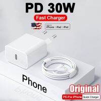 เหมาะสำหรับ Apple ต้นฉบับ30W USB-C ที่ชาร์จเร็วสำหรับ14 Puls 13 12 11 Pro Max XR X 8 Type C อุปกรณ์เสริมการชาร์จอย่างรวดเร็ว