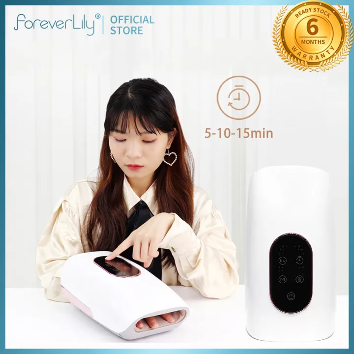 foreverlily Smart Hand Massager Heat Sensitive Heating Soothe the
