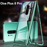 Magnetic Case For Oneplus 8 Pro Case Dual Sided Tempered Glass Clear Cover For Oneplus One plus 7 Pro Case 360° Full Protection