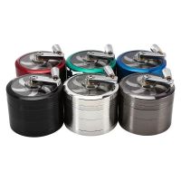 เครื่องบด Grinder เครื่องบดสมุนไพร เครื่องบดกระเทียม เครื่องบดบดโลหะผสมสังกะสี 4 ชั้นพร้อมที่จับโรงสี เครื่องปั่นและเครื่องผสมอาหาร