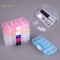 weroyal Clear Plastic Storage Box 10 Compartment with Sealing Lid Container for Case