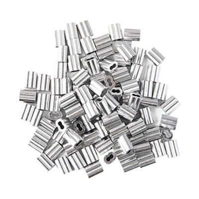120x Aluminum Crimping Loop Sleeve for 2mm Diameter Wire Rope and Cable