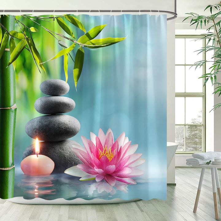 cw-shower-curtains-set-spa-stones-and-orchids-flowers-polyester-fabric-curtain-with-hooks