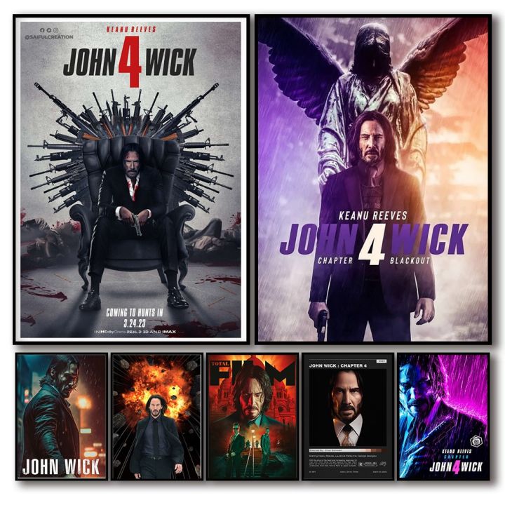 john-wick-chapter-4โปสเตอร์ภาพยนตร์ป๊อป-aesthetic-wall-art-ภาพวาดผ้าใบรถยนต์-ภาพรายละเอียดภาพยนตร์สำหรับตกแต่งบ้านและห้อง