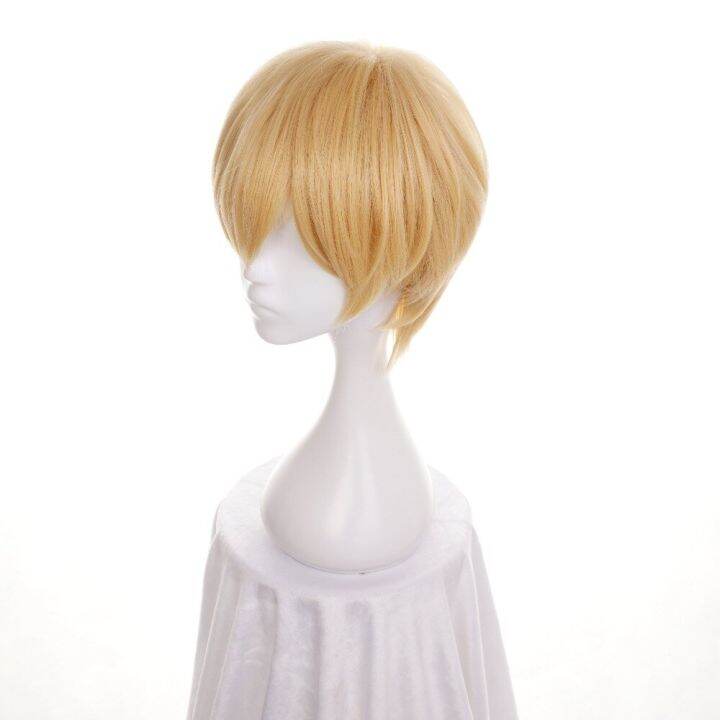 ccutoo-30cm-light-golden-short-straight-synthetic-hair-yamanbagirikunihiro-wigs-for-mens-halloween-party-cosplay-costume-wigs