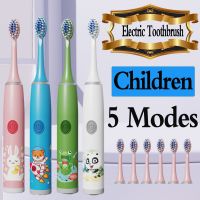 [Hot On Sale] Electric Toothbrush Sonic,Oral Care Ultrasound Dental Whitening Clean,Replacement Smart Teeth Brushes Set For Kids Adults