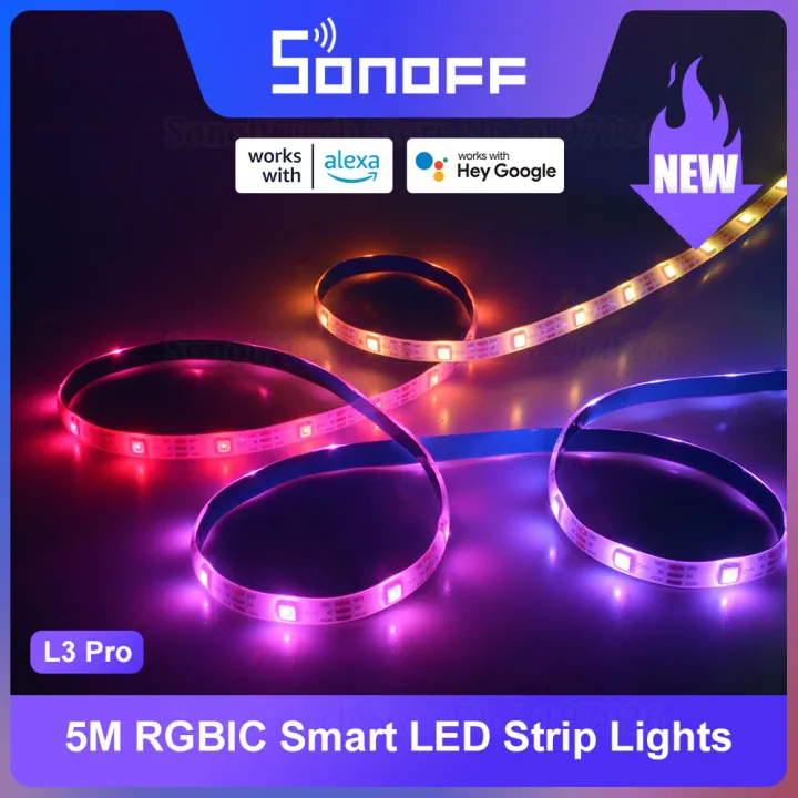 SONOFF L3 Pro Smart LED Light Strip 5M Dimmable Flexible RGBIC Strip