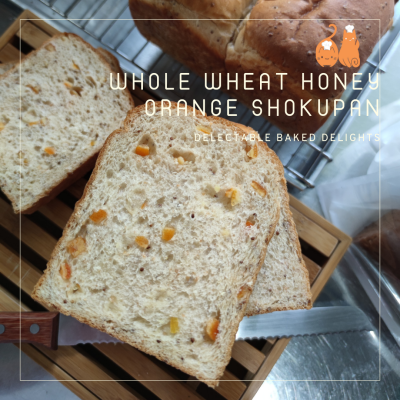 Shokupan Whole Wheat  with Candied Orange โชกุปังโฮลวีทเปลือกส้มเชื่อม /ลูกเกด /แครนเบอร์รี่ ขนาด 540 กรัม