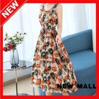 NEW MALL Dress For Woman 2021 New Sleeveless Casual Slim Mid-Length Dress