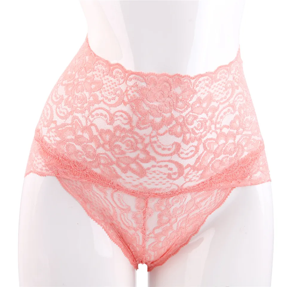 PrettySet】Lace Ladies Panties Oversized M-XXL Butt Lift Lingerie Seamless  Briefs Underpants Breathable Briefs High Waist Seamless Panties Women  Underwear