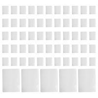 60 Pack 3.5 x 4.7 Inches Self-Adhesive Label Holder Card Pockets Label Holder Clear Plastic Library Card Holder