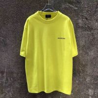 ♦☒Balenciagaหนุ่มเสื้อเชิ้ตลำลอง,ด้านหน้าและด้านหลังใหม่เสื้อแฟชั่นตัวหลวมแขนสั้นมีตัวอักษรสำหรับผู้หญิงและผู้ชาย