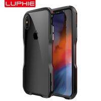 Luphie โลหะทรงโค้งบัมเปอร์,เคส Xr Max เคสมือถืออะลูมิเนียมบางเฉียบ7 Plus 8 X ฝาครอบกันกระแทก