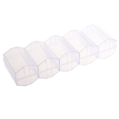 ：《》{“】= Portable 100 Chips Poker Chip Tray Box W/ Lid For  Game 24 X 8 X 5Cm