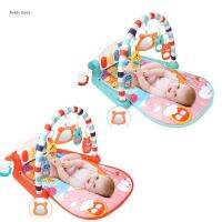 Kick &amp; Play Piano Gym Play Mat Toy w Cartoon Rattles 3-in-1 Tummy Time Mat Baby Teether &amp; Padded Mat for Newborn 1M+