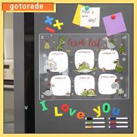 GOTORADE อะคริลิคโปร่งใส ข้อความแม่เหล็กติดตู้เย็น แม่เหล็กแบบแม่เหล็ก แห้งลบ กระดานข้อความ 2023ใหม่ แม่เหล็กติดตู้เย็น ของตกแต่งบ้าน