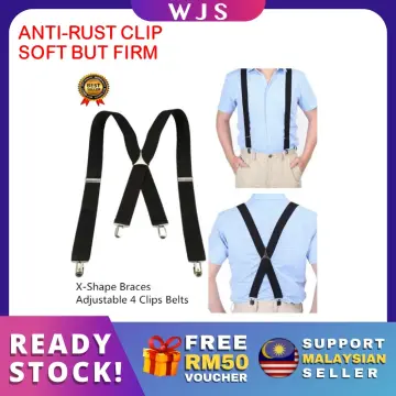 New Fashion Men Women Clip on Suspenders Elastic Y-Shape Back Formal Unisex  Adjustable Braces