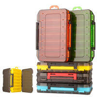 【ราคาที่ดีที่สุด】กล่องใส่อุปกรณ์ตกปลา14ช่อง Double-Sided Lure Hook Storage Case Organizer อุปกรณ์ตกปลา