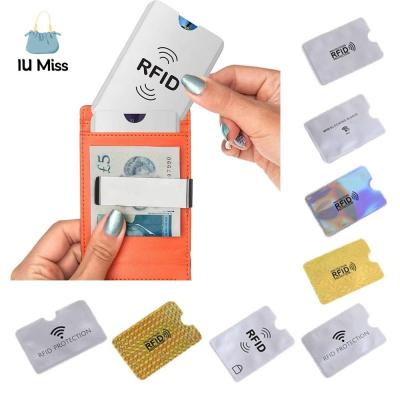 กระเป๋าใส่บัตร กระเป๋าแฟชั่น 10pcs การบล็อก NFC ที่ใส่บัตรป้องกัน RFID อลูมิเนียมฟอยล์ ล็อคเครื่องอ่าน ใช้ซ้ำได้ สไตล์เกาหลีแบบ หญิง/ชาย