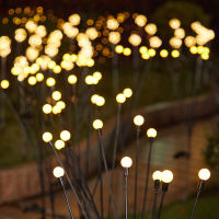 6LED Solar Garden Firework Firefly Lights Outdoor Waterproof LED New Year Christmas Decoration Lawn and Ground Plug Lights