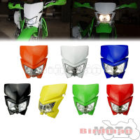 สำหรับ Suzuki RMZ RM RM-Z DR-Z DR 85 125 250 400 450 Dual Sport Supermoto สีเหลืองไฟหน้า Offroad ไฟหน้าโคมไฟหน้ากาก Fairing