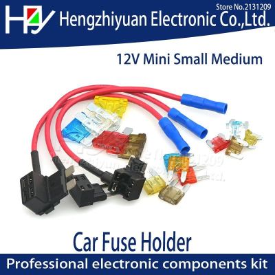 TAP Adapter with 10A Micro Mini Standard ATM Blade Fuse 12V MINI SMALL MEDIUM Size Car Fuse Holder Add-a-circuit Piggy Back Fuse