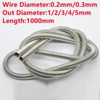 2PCS 1 Meter Custom Small Steel Long Flexible  Extension Compression Spring 0.2/0.3mm Wire Dia*1/2/3/4/5mm Out Dia*1000mm Length Nails Screws Fastener