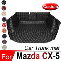 ❉ For Mazda CX-5 CX5 CX 5 KF 2017 2018 2019 2020 2021 2022 Leather Rear Trunk Mat Liner Floor Tray Carpet Mud Pad Guard Protector