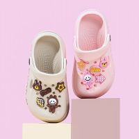 ✇❏❃ Cheerful Mario Childrens slippers boys summer indoor home non-slip 2023 new girls silent baotou sandals pierced shoes