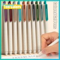 COOLEAF หมึกสีหมึก ปากกาเจลสี การอบแห้งอย่างรวดเร็ว เครื่องมือสำหรับเขียน ปากกามาร์กเกอร์ แบบพกพาได้ 0.5มม. ปากกาที่เป็นกลาง โรงเรียนในโรงเรียน