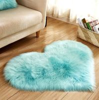 พรมเฟอร์หัวใจขนสั้น หลายสี ขนาด 40*50 ซม พรมขนมิ้ง Heart Fur Faux Rug Carpet พรมปูพื้น พรมขนเฟอร์ พรมขนสัตว์เทียม พรม พรมเฟอร์