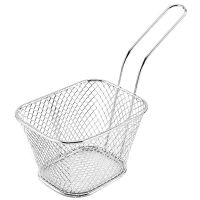 French Fries Basket Portable Stainless Steel Chips Mini Frying Basket Strainer Fryer Kitchen Basket Colander