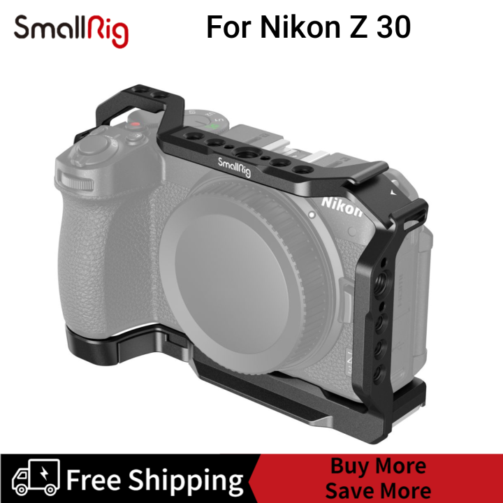 smallrig-z-30-cage-สำหรับ-nikon-z-30-กรงอลูมิเนียมพร้อมฐานยึดรองเท้าเย็นสำหรับไมโครโฟนและไฟ-led-สำหรับ-vlogging-3858