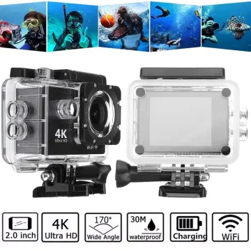 Sports Action Video Cameras AXNEN AX8 Action Camera 4K 60FPS EIS Video  Recording 20MP Ultra HD Dual Display 2 Inch Touch Screen Webcam Waterproof