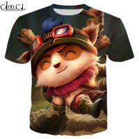 （Can Customizable）Game 2023 Teemo 3D Print Short Sleeve Men Women Street Style Round Neck T-Shirts（Adult and Childrens Sizes）