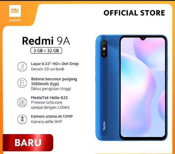 hp xiaomi redmi 9a ram 3