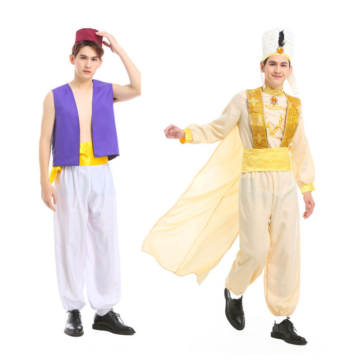 Disney Aladdin Costume For Men Halloween TV Movie Character Cosplay For ...