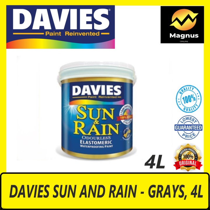 DAVIES Sun and Rain - GRAYS, 4Liters / GAL | Lazada PH