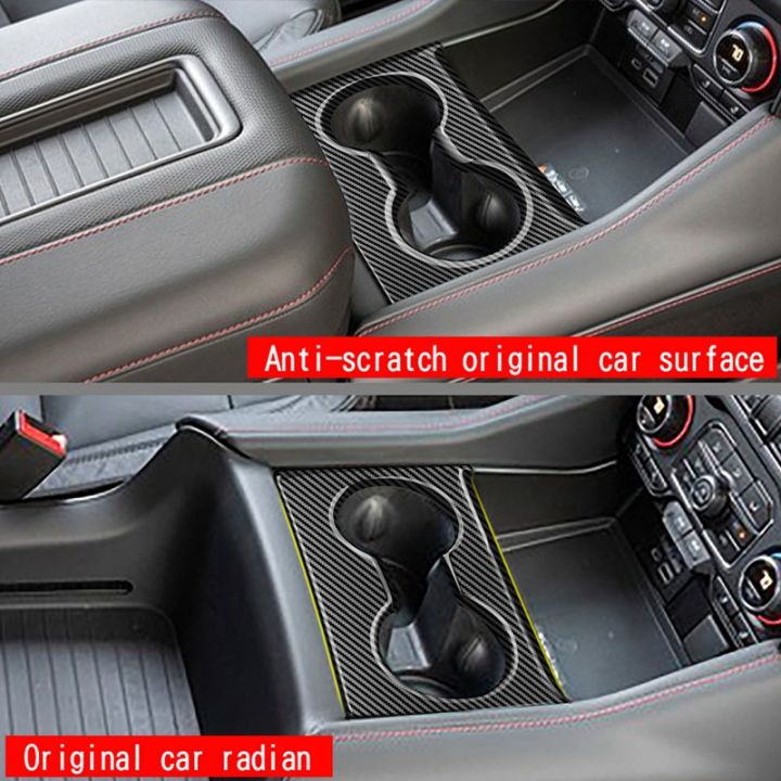 1-piece-water-cup-holder-decoration-cover-car-carbon-fiber-for-chevrolet-suburban-2023-abs